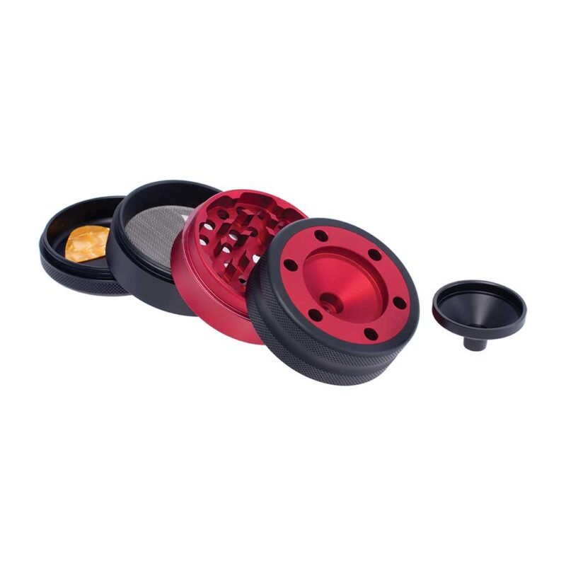 ALUMINIUM GRINDER W/ CONE HOLDER & FUNNEL