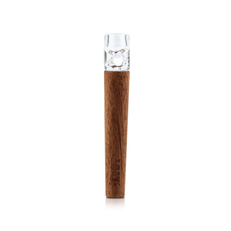 RYOT WOODEN ONE HITTER WITH GLASS TIP