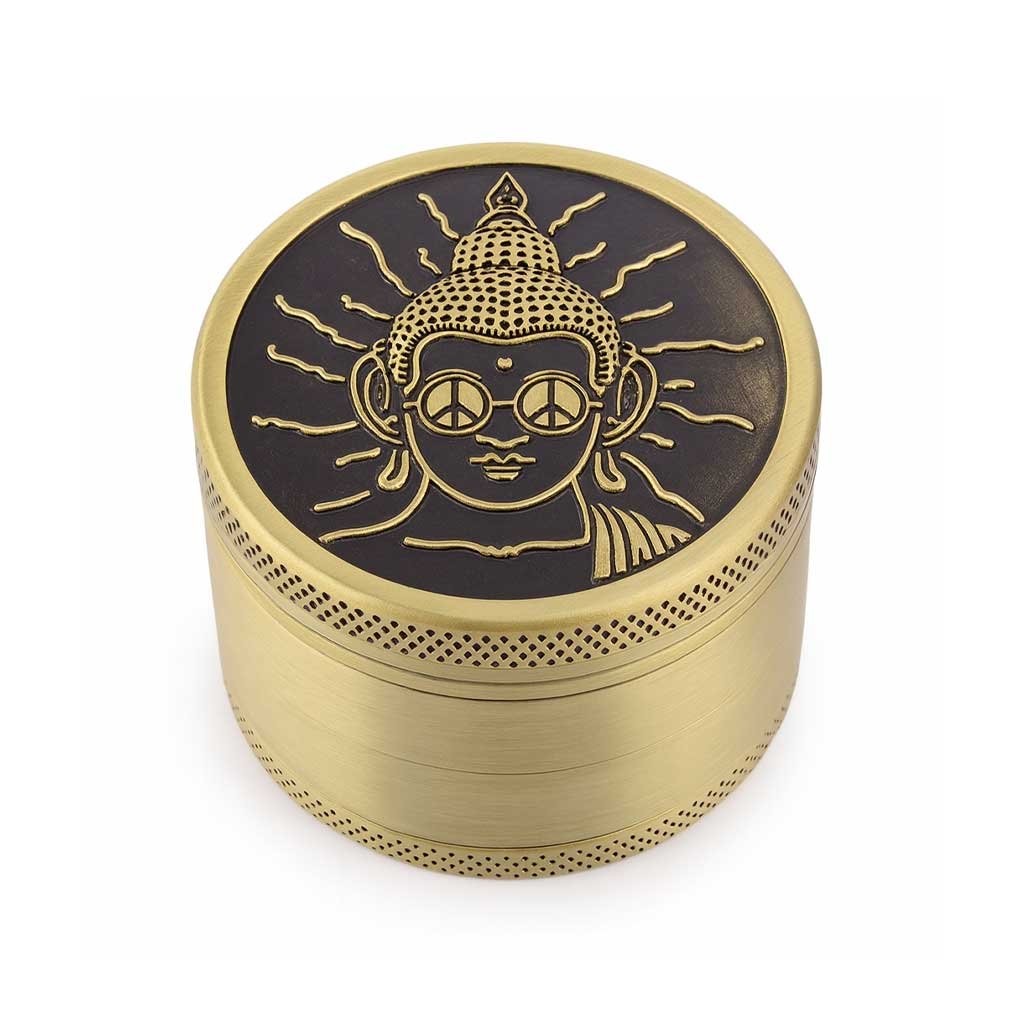 VINTAGE ALUMINUM EMBOSSED HERB GRINDER - Image 8