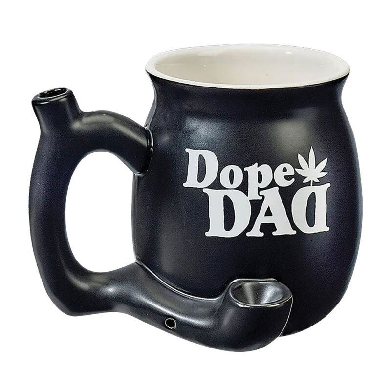 DOPE DAD ON BLACK CHUBBY PREMIUM ROAST & TOAST PIPE MUG