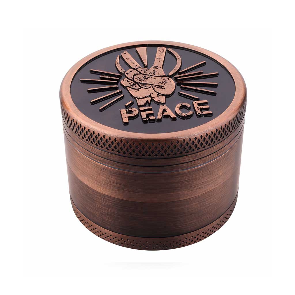 VINTAGE ALUMINUM EMBOSSED HERB GRINDER - Image 2